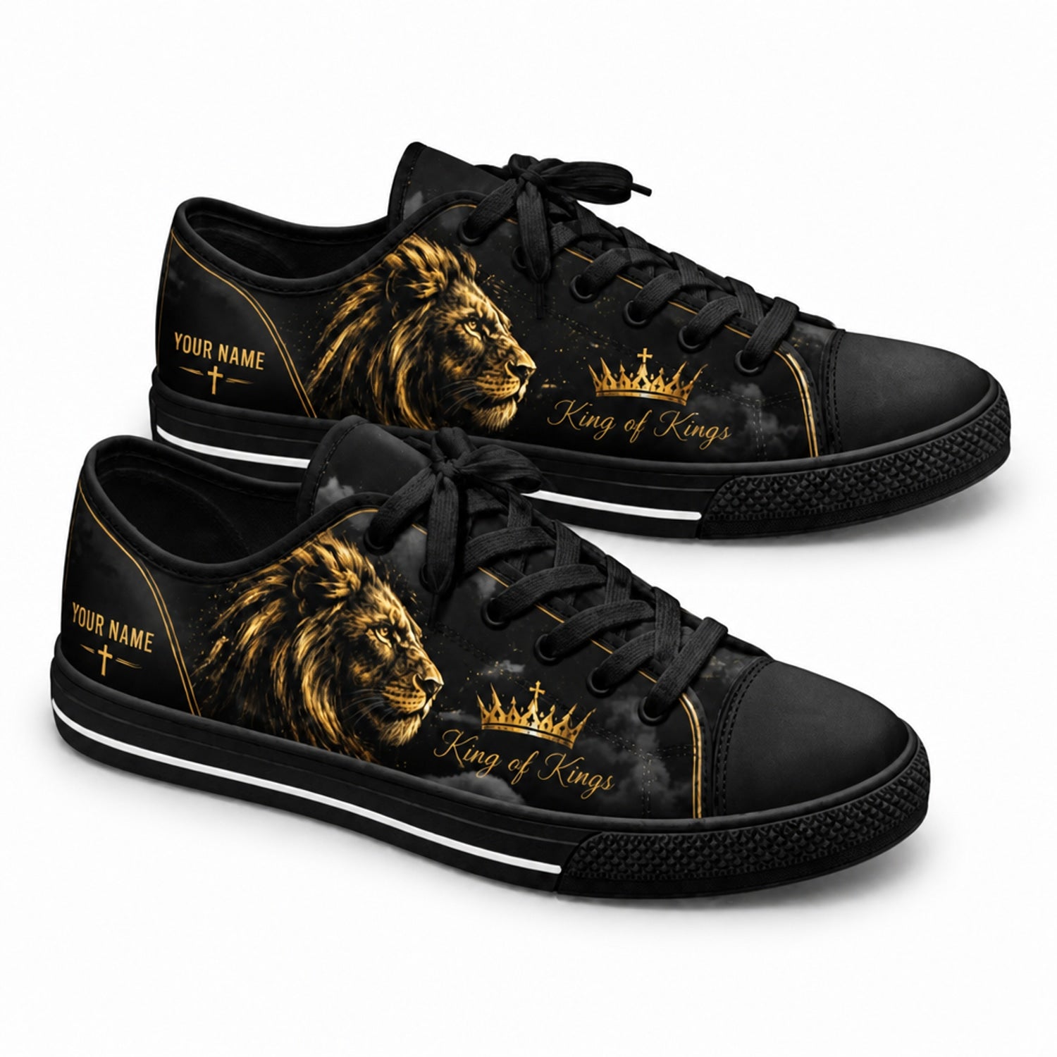 King Of Kings Lion Classic Low Top Shoes black shoes    