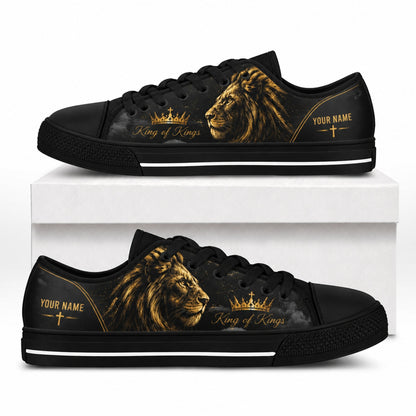 King Of Kings Lion Classic Low Top Shoes box black    