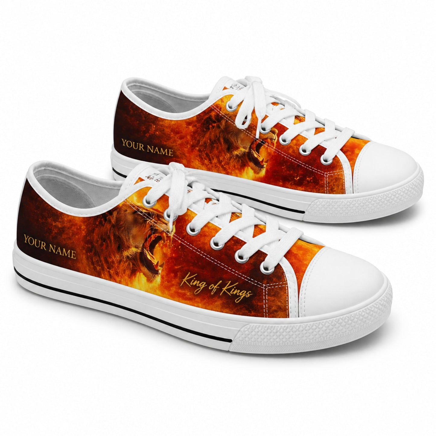 King Of Kings Lion Graphic Low Top Shoes        