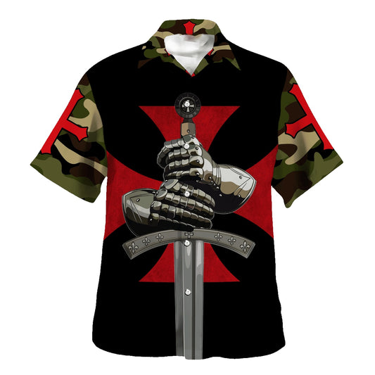 Knight Templar A Child Of God A Man Of Faith Hawaiian Shirt For Men And Women - Religion Hawaiian Shirts