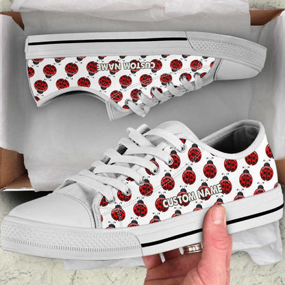 Ladybug Shoes, Ladybug Sneakers, Low Top Shoes For Men And Women, Low Top Sneaker, Low Top Canvas Shoes
