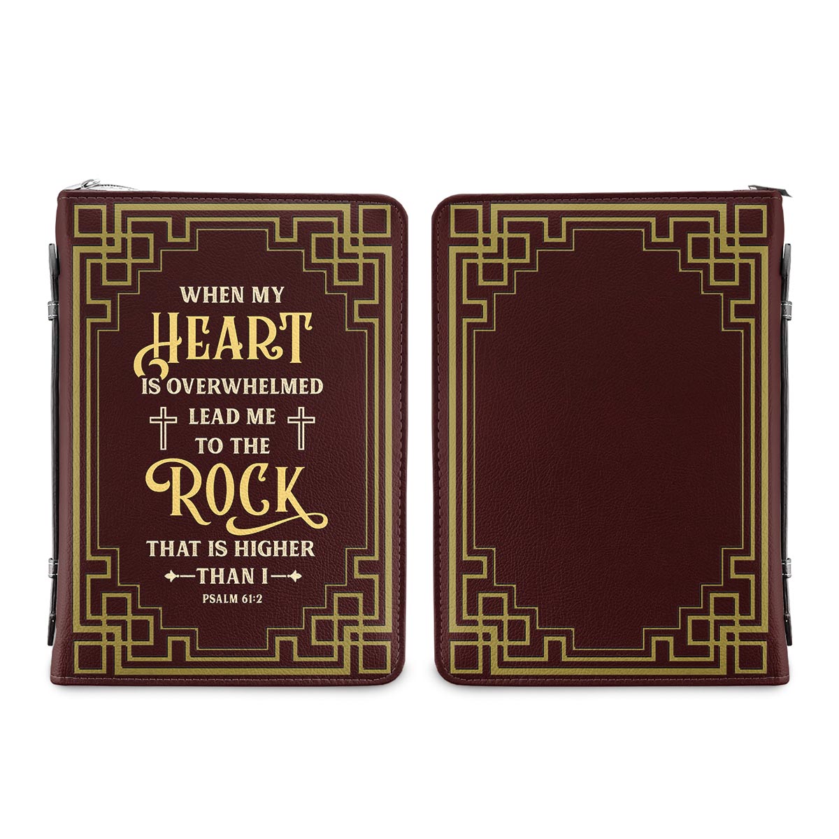 Lead Me To The Rock Than Is Higher That I Psalm 61 2 Personalized Bible Cover - Christian Bible Covers For Women