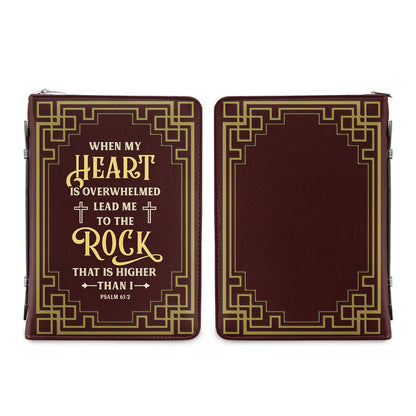 Lead Me To The Rock Than Is Higher That I Psalm 61 2 Personalized Bible Cover - Christian Bible Covers For Women