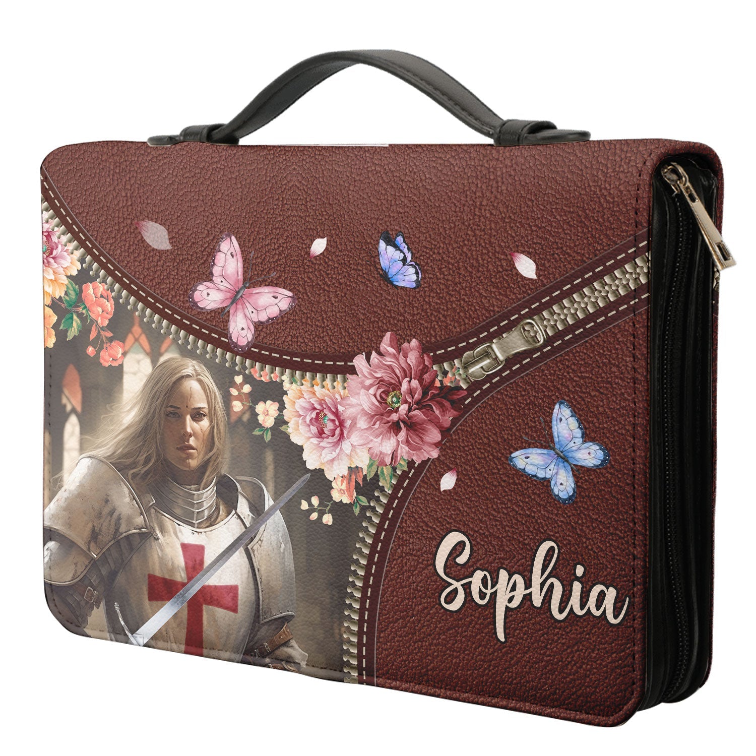 Let Your Faith Be Bigger Than Your Fear Knights Templar Personalized Bible Cover - Christian Bible Covers For Women