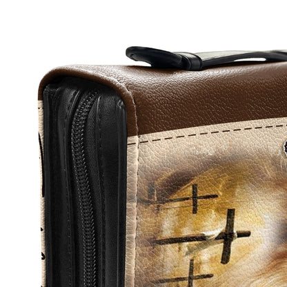 Let Your Faith Be Bigger Than Your Fear Lion Butterfly Personalized Bible Cover - Christian Bible Covers For Women