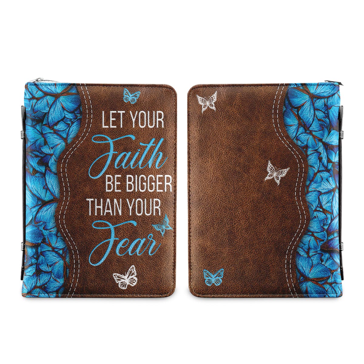 Let Your Faith Be Bigger Than Your Fear Personalized Bible Cover - Christian Bible Covers For Women