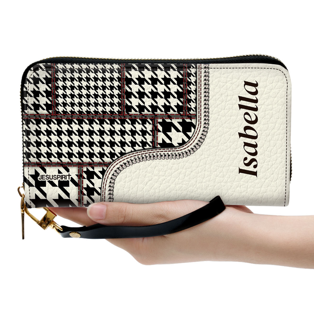 Life Is Good Because God Is Great Personalized Leather Clutch Purse For Christian Women - Christian Gifts For Religious Women