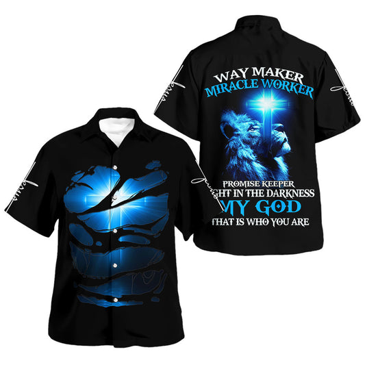 Light Cross Lion Way Marker Miracle Worker Hawaiian Shirt For Men And Women - Religion Hawaiian Shirts