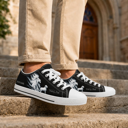 Lion And Lamb Classic Personalized Low Top Shoes Life style    