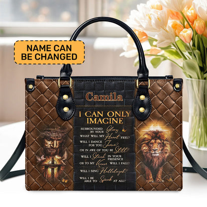 Lion Of Judah Jeus I Can Only Imagine Personalized Leather Handbag - Jesus Handbag