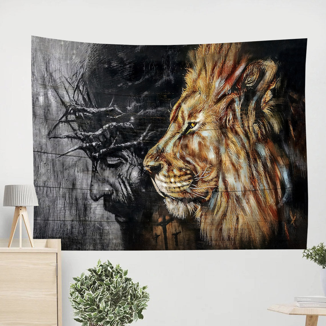 Lion Of Judah Tapestry - Christian Wall Tapestries