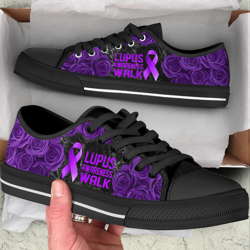 Lupus Awareness Shoes Walk Low Top Shoes , Low Top Sneaker, Low Top Canvas Shoes