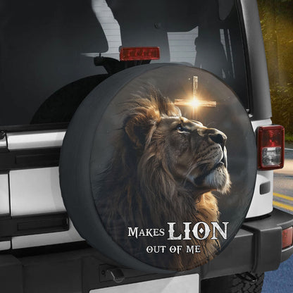 Makes Lion Out Of Me Spare Tire Cover - Christian Tire Cover