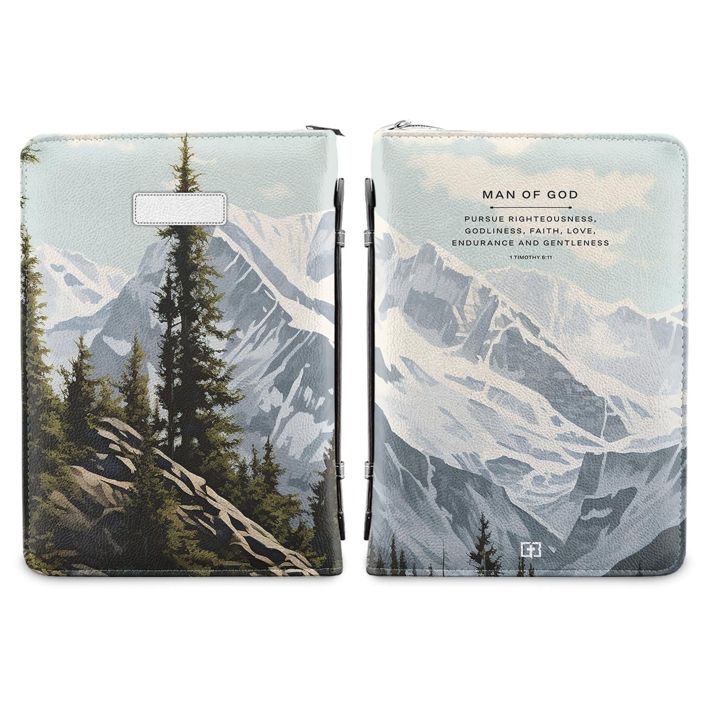 Man Of God 1 Timothy 6 11 Rocky Mountains Personalized Bible Cover - Christian Bible Covers For Women