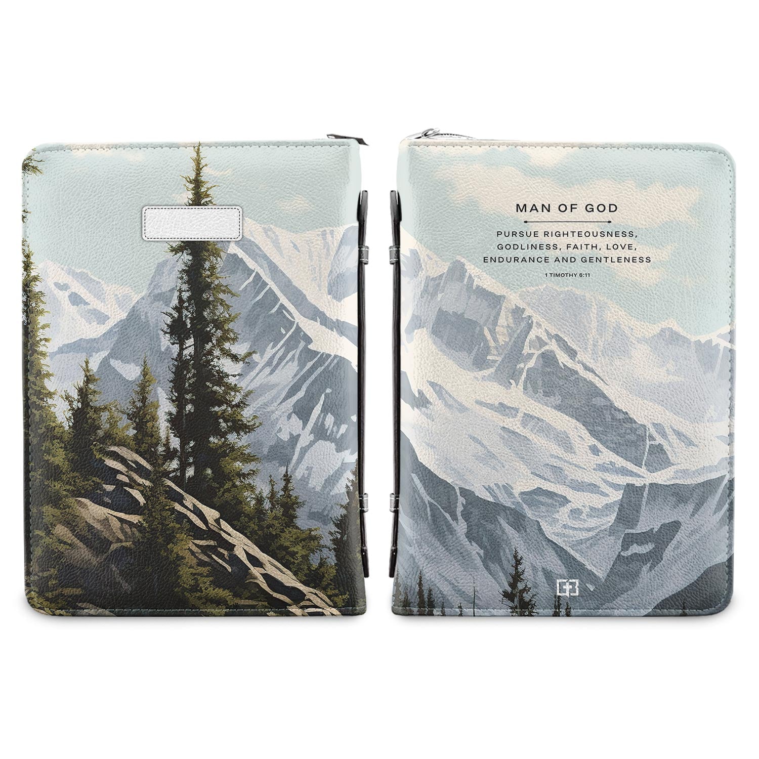 Man Of God 1 Timothy 6 11 Rocky Mountains Personalized Bible Cover - Christian Bible Covers For Women