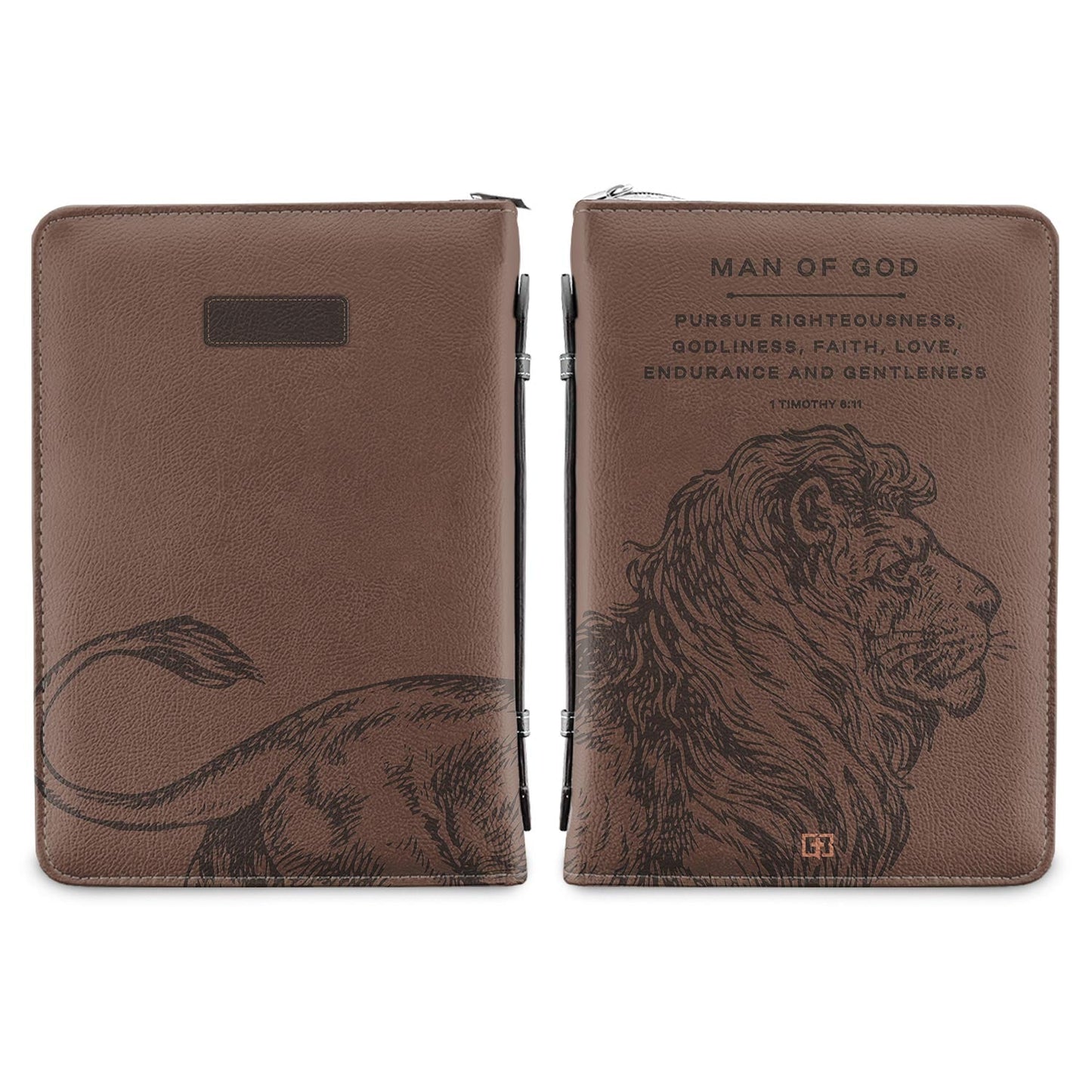 Man Of God 1 Timothy 6 11 The Lion Personalized Bible Cover - Christian Bible Covers For Women