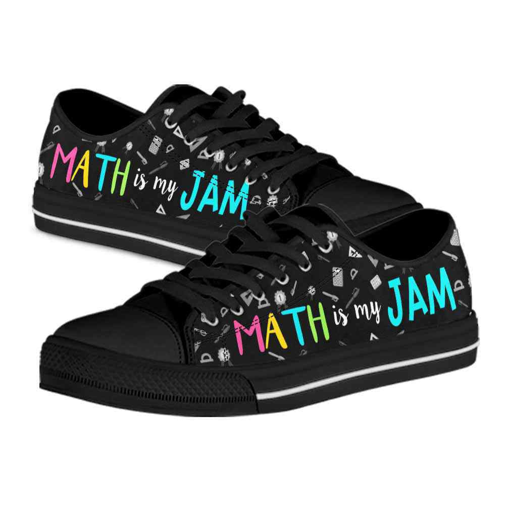 Math Teacher Math Is My Jam Low Top Shoes, Teacher Shoes, Low Top Sneakers