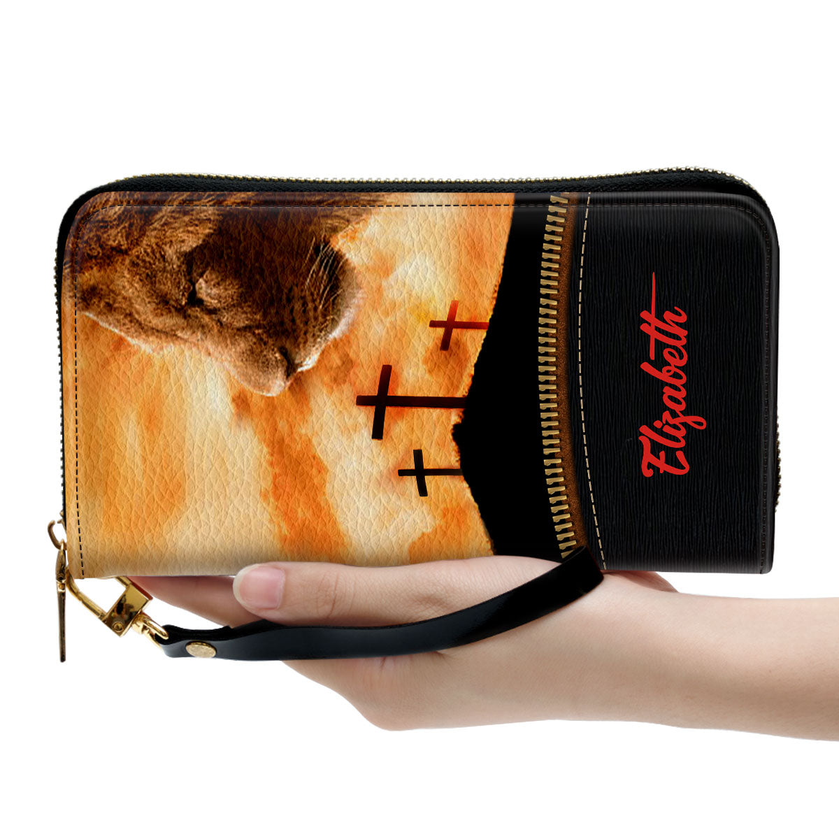 Matthew 633 Kingdom Of God Christian Personalized Leather Clutch Purse - Christian Gifts For Religious Women