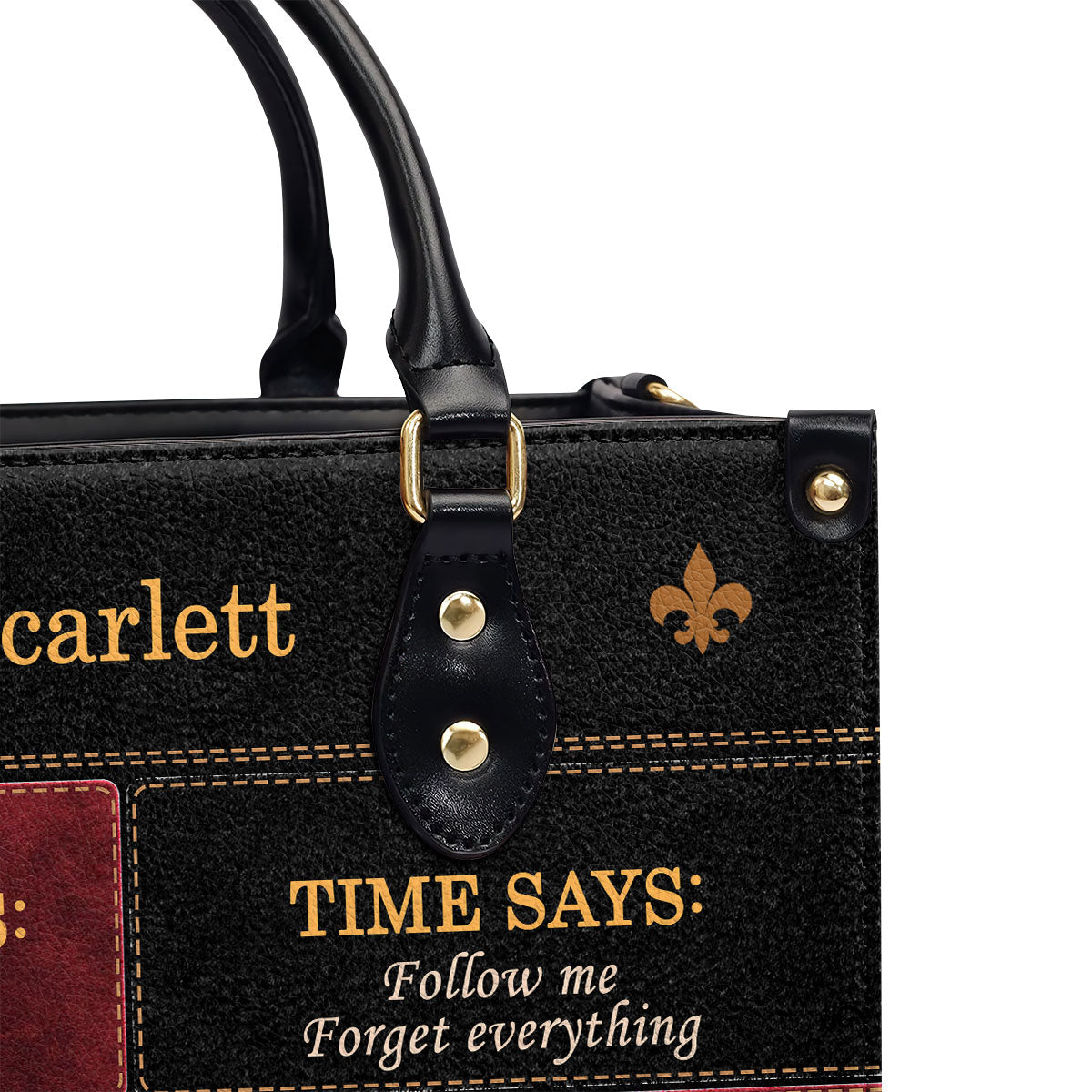 Money Time Future God Says Personalized Leather Handbag - Jesus Handbag