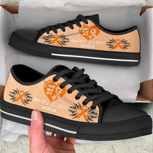 Multiple Sclerosis Shoes Warrior Low Top Shoes Canvas Shoes, Breast Cancer Awareness Shoes