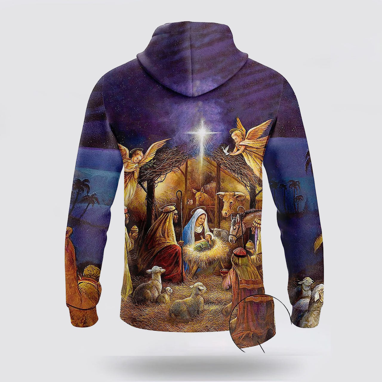 Nativity Scene 3d Hoodies For Women Men - Christian Apparel Hoodies