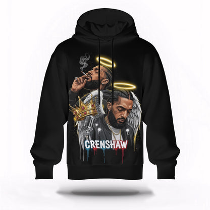 Nipsey Hussle Crenshaw Street Hoodie Rap Legend Memorial, Rapper 3D Hoodie, Rap Legends Hoodie