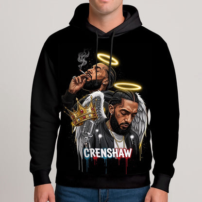 Nipsey Hussle Crenshaw Street Hoodie Rap Legend Memorial, Rapper 3D Hoodie, Rap Legends Hoodie