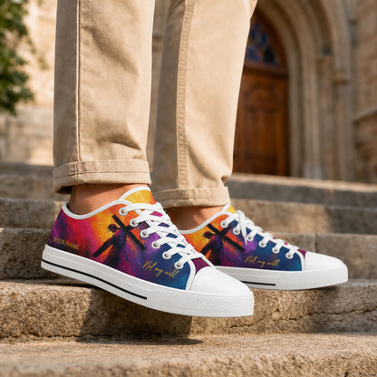 Not My Will Cross Artistic Personalized Low Top Shoes Life style  