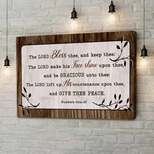 Numbers 624-26 The Lord Bless Thee And Keep Thee Wall Art Canvas