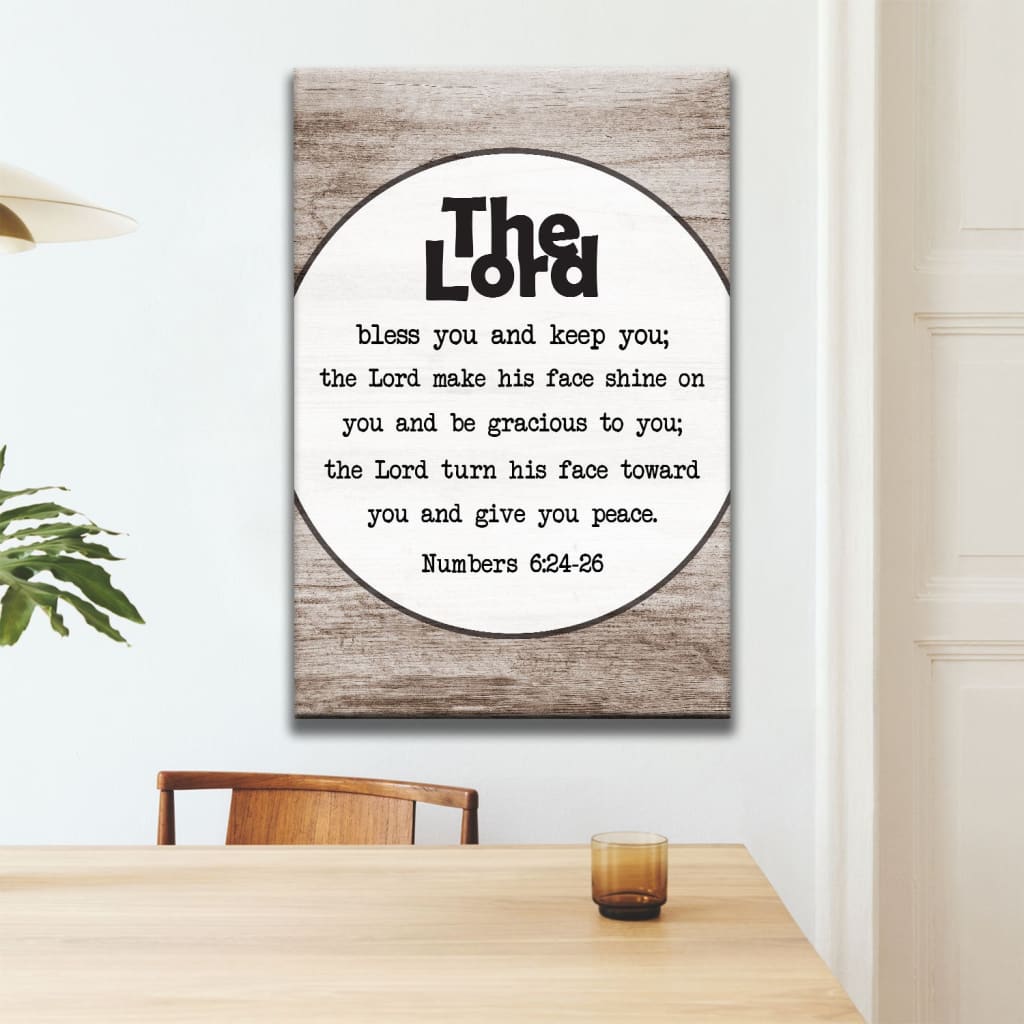 Numbers 624-26 The Lord Bless You And Keep You Canvas Wall Art