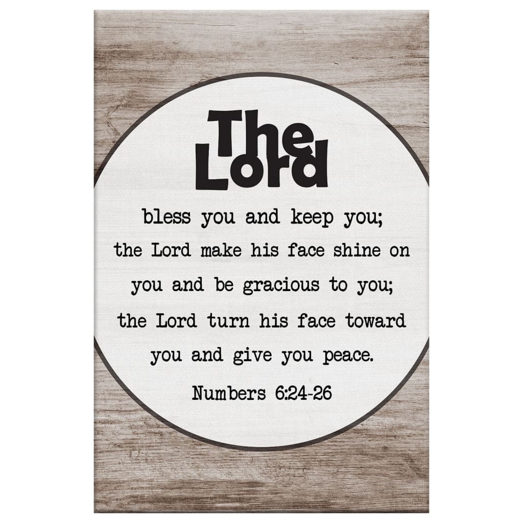 Numbers 624-26 The Lord Bless You And Keep You Canvas Wall Art