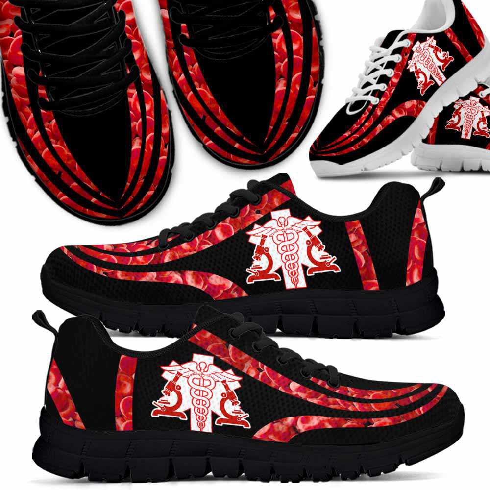 Nurse Sneaker, Med Tech Microscope Hematology Line Sneakers, Best Shoes For Nurses