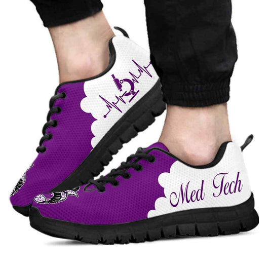 Nurse Sneaker, Med Tech Purple Cloud Sneakers, Best Shoes For Nurses