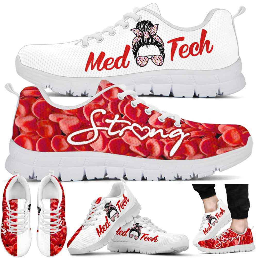 Nurse Sneaker, Med Tech Red Girl White Sneakers, Best Shoes For Nurses