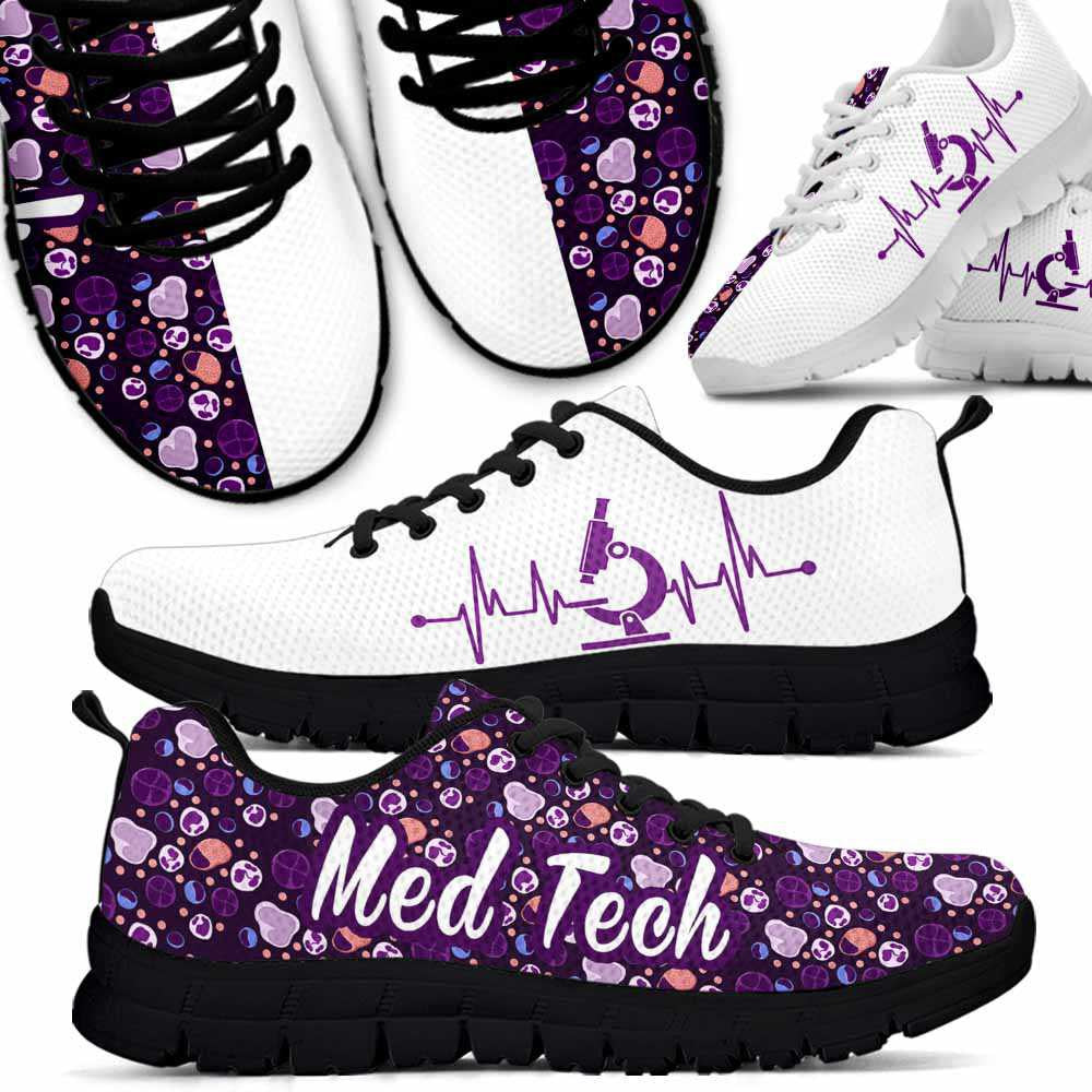 Nurse Sneaker, Med Tech White Blood Cell Purple Sneakers, Best Shoes For Nurses