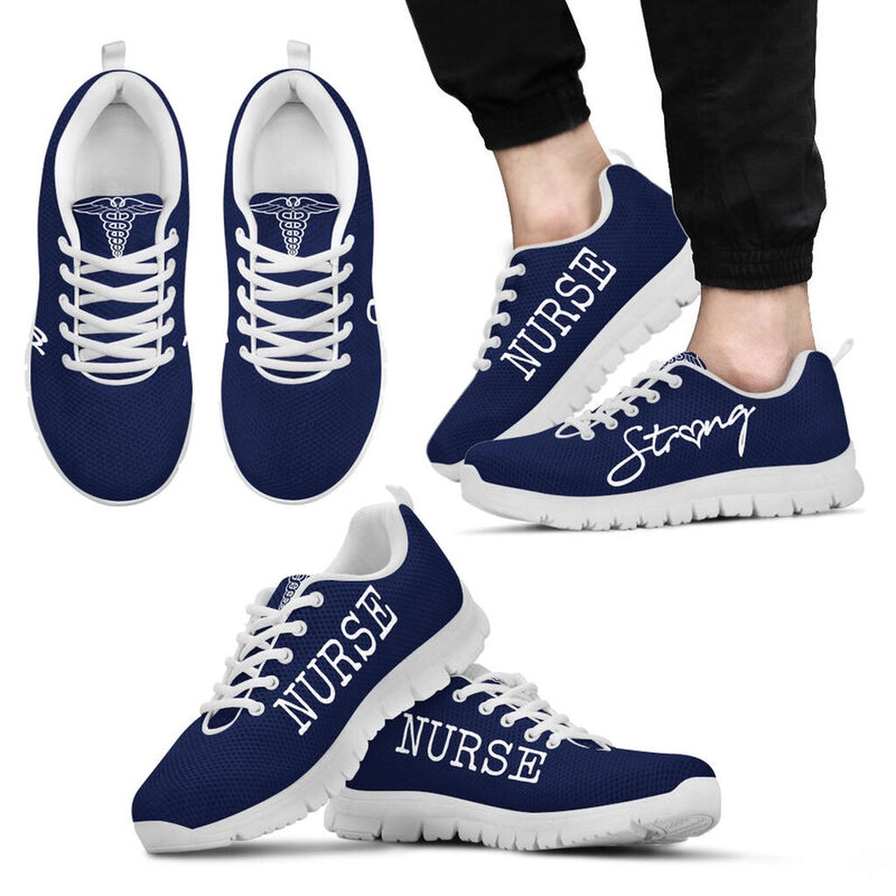 Nurse Sneaker, Nurse-Strong Navy Blue Sneakers Shoes, Best Shoes For Nurses