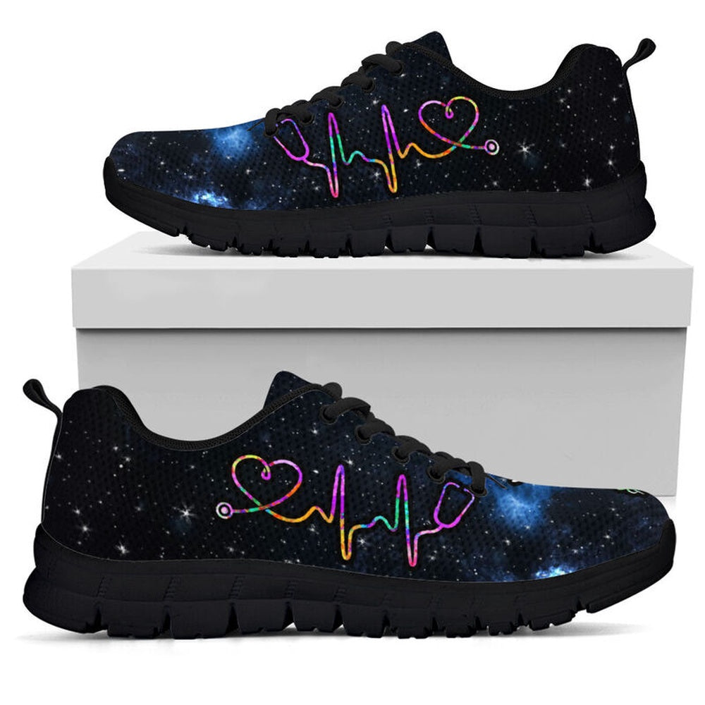 Nurse Sneaker, Nurse Galaxy Art Sneakers Shoes, Best Shoes For Nurses