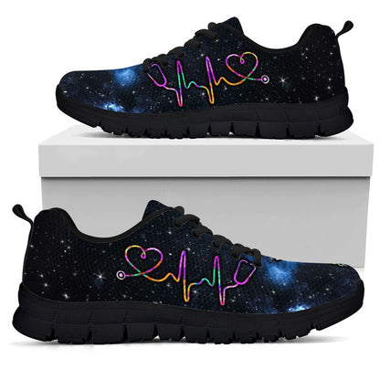Nurse Sneaker, Nurse Galaxy Art Sneakers Shoes, Best Shoes For Nurses