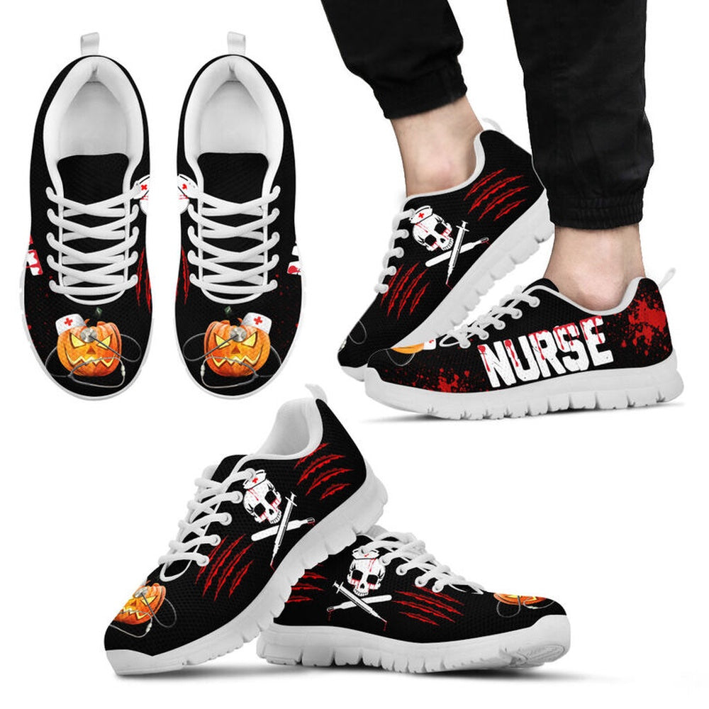 Nurse Sneaker, Nurse Halloween Blood Shoes Sneakers Shoes, Best Shoes For Nurses