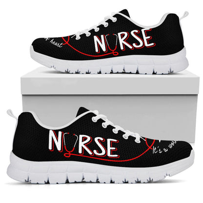Nurse Sneaker, Nurse It'S A Work Of Heart Shoes Sneakers, Best Shoes For Nurses