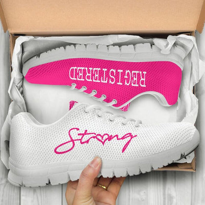 Nurse Sneaker, Nurse Strong Registered Pink White Sneakers, Best Shoes For Nurses