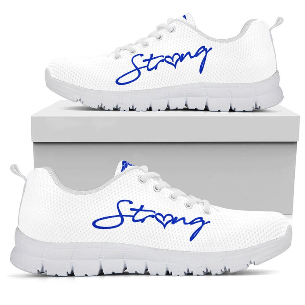 Nurse Sneaker, Nurse Strong White Royal Blue Sneakers, Best Shoes For Nurses