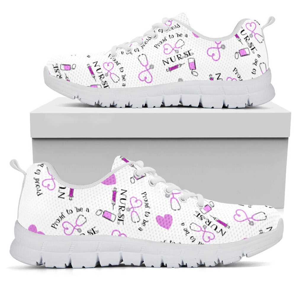 Nurse Sneaker, Proud To Be A Nurse Sneakers Shoes, Best Shoes For Nurses
