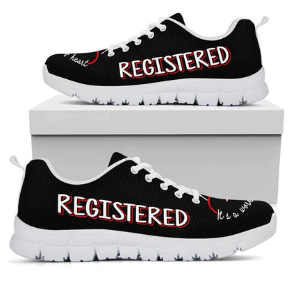 Nurse Sneaker, Registered Nurse It'S A Work Of Heart Sneakers, Best Shoes For Nurses