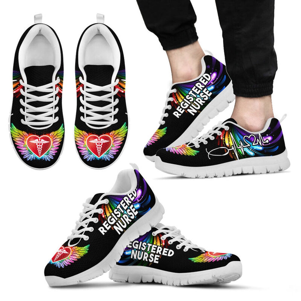 Nurse Sneaker, Registered Nurse Wings Sneakers Shoes, Best Shoes For Nurses