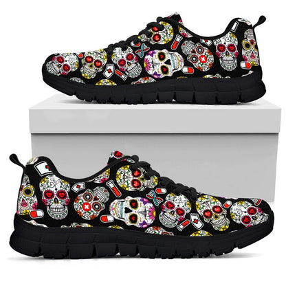 Nurse Sneaker, Skull Nurse Shoes Sneakers Shoes, Best Shoes For Nurses