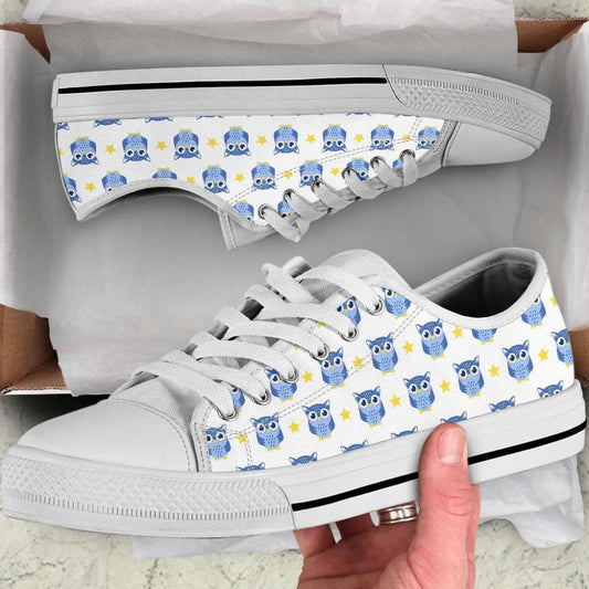 Owl Shoes, Owl Sneakers, Shoes With Owls, Women Shoes, Men Shoes, Animal Print Canvas Shoes, Print On Canvas Shoes