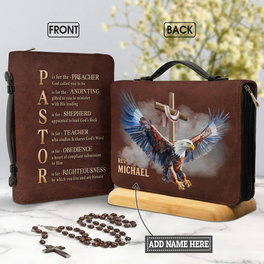 Pastor Preacher Anointing Shepherd Teacher Obedience Righteousness Eagle Faith Personalized Bible Cover