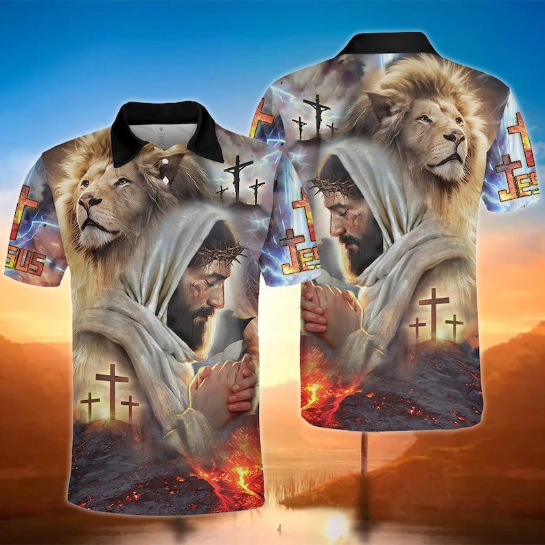 Personalized Name Faith Over Fear Christian Jesus Lion 3D All Over Printed Clothes - Jesus Gift Hoodie