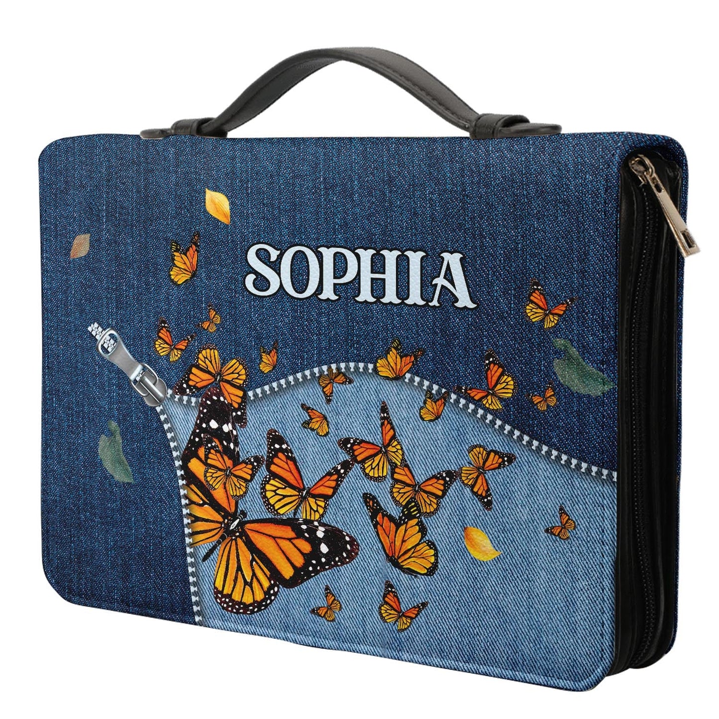  Personalized Bible Cover - Be Strong And Courageous Joshua 1 9 Butterfly Bible Cover for Christians